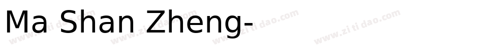 Ma Shan Zheng字体转换